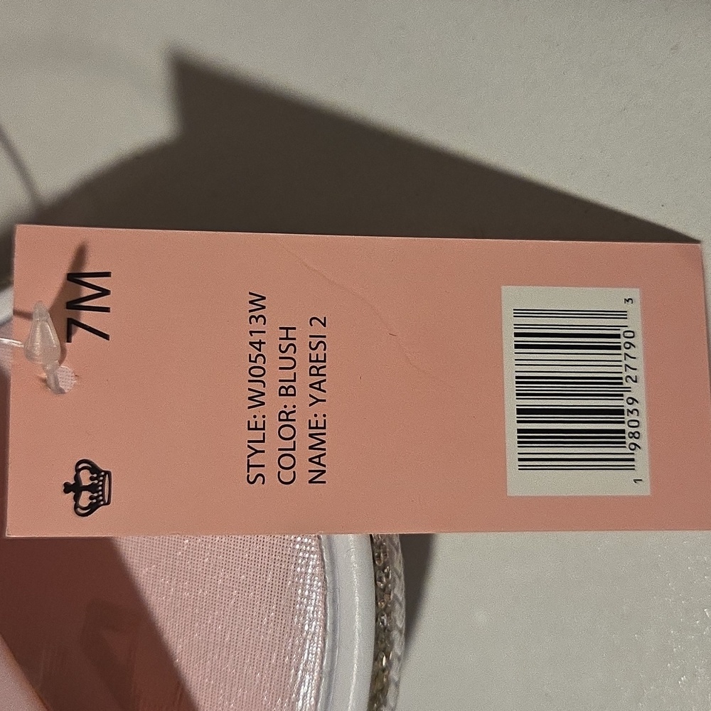 New Juicy Couture Blush Pink Yaresi 2 Rhinestone Slip On Slide Sandals - Picture 11 of 12